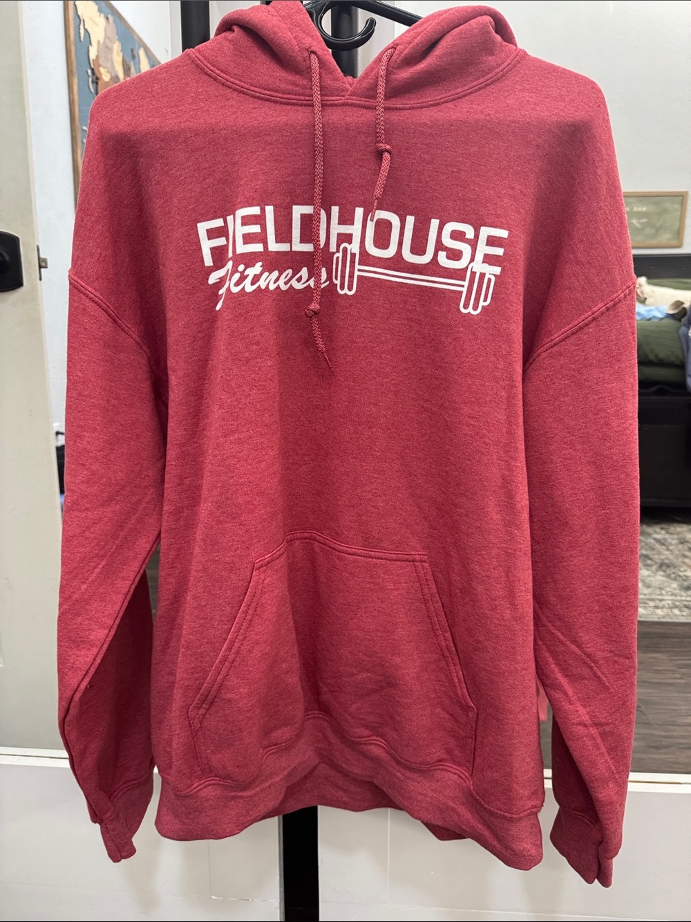 Gildan Red Fieldhouse Fitness Pullover Hoodie